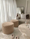 پاف گرد جنس پارچه تدی