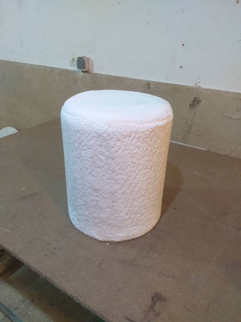 پاف گرد جنس پارچه تدی